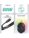Hurtownia GSM - USAMS US-CC193 autós töltő 1xUSB-A 18W+1xUSB-C 30W + Lightning kábel 30W PD+QC Gyors Töltés fekete/black - USA990 - {ean13} - Hurt