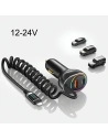 Hurtownia GSM - Încărcător auto USAMS US-CC193 1xUSB-A 18W + 1xUSB-C 30W + cablu Lightning 30W PD + QC Încărcare rapidă negru/black - USA990 - {ean13} - Hurt