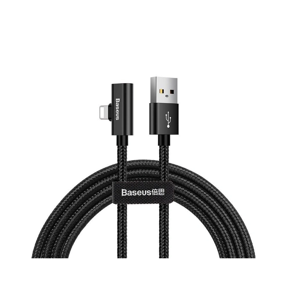 Hurtownia GSM - Kabel adaptér Baseus s konektorem a zástrčkou Lightning, 2A, 1 metr, černý - BSU241BLK - {ean13} - Hurt