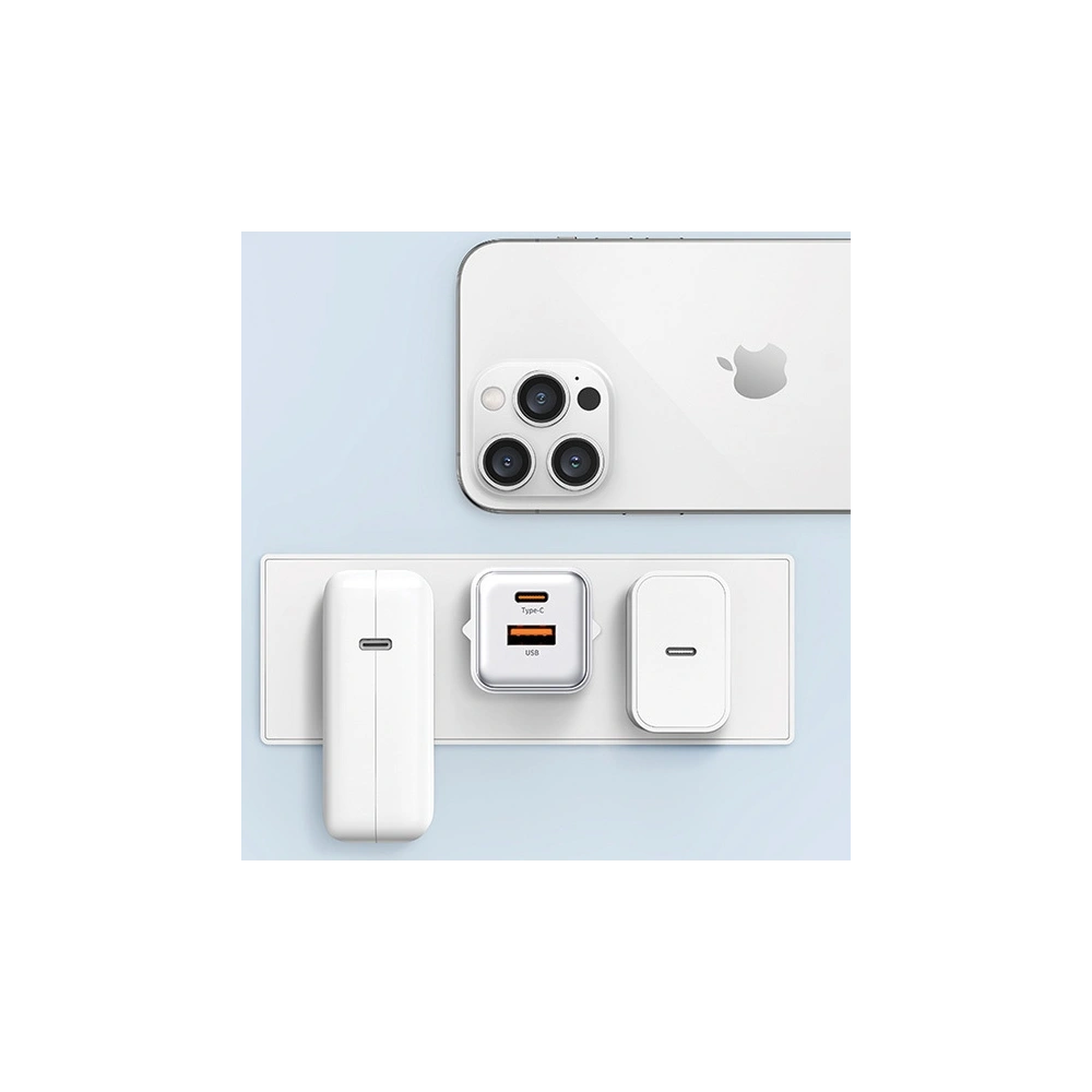 Hurtownia GSM - Nabíječka USAMS US-CC189 1xUSB-A 18W+1xUSB-C 30W PD Rychlé nabíjení X-ron Series bílá/white - USA992 - {ean13} - Hurt