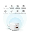 Hurtownia GSM - Nabíječka USAMS US-CC189 1xUSB-A 18W+1xUSB-C 30W PD Rychlé nabíjení X-ron Series bílá/white - USA992 - {ean13} - Hurt