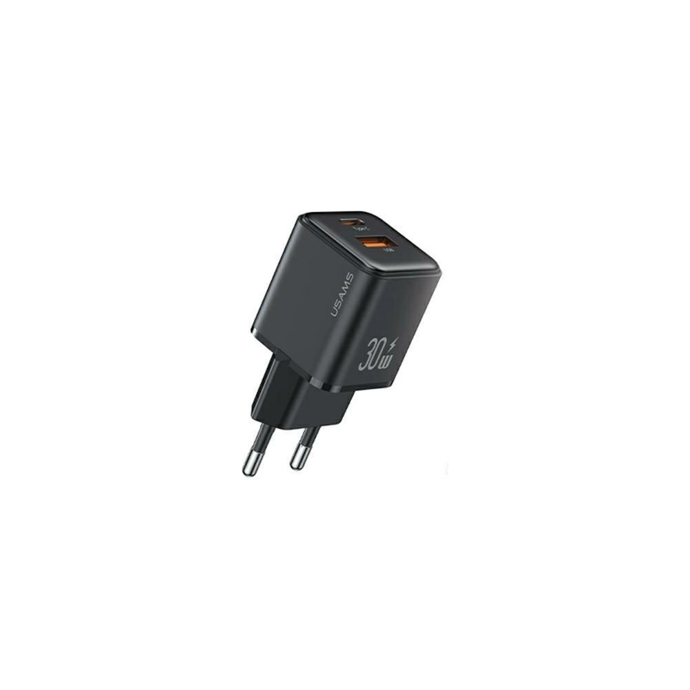 Hurtownia GSM - USAMS US-CC189 Netzladegerät 1xUSB-A 18W + 1xUSB-C 30W PD Schnellladung X-ron Serie schwarz - USA993 - {ean13} - Hurt
