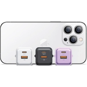 Hurtownia GSM - Síťová nabíječka USAMS US-CC189 1xUSB-A 18W+1xUSB-C 30W PD Rychlé nabíjení X-ron Series černá/black - USA993 - {ean13} - Hurt