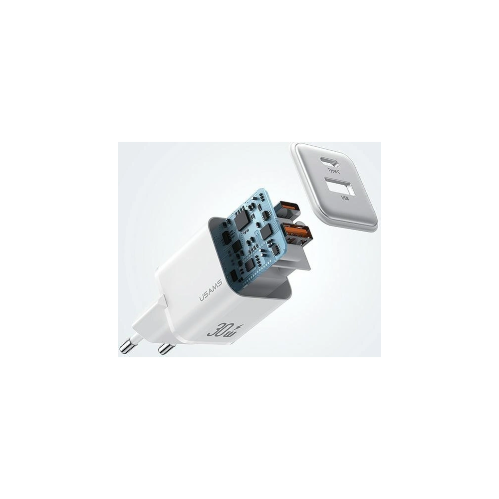Hurtownia GSM - USAMS US-CC189 Netzladegerät 1xUSB-A 18W + 1xUSB-C 30W PD Schnellladung X-ron Serie lila/purple - USA994 - {ean13} - Hurt
