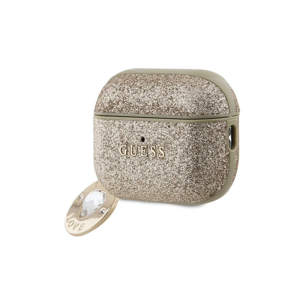 Hurtownia GSM - Etui Guess GUAP2PGEHCDD AirPods Pro 2 borító Rögzített Csillogó Szív Gyémánt Charm arany/złoty - GUE2775 - {ean13} - Hurt