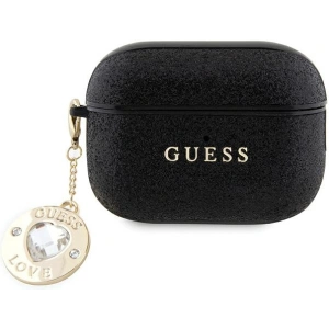 Hurtownia GSM - Etui Guess GUAP2PGEHCDK kryt pro AirPods Pro 2 Fixed Glitter Heart Diamond Charm černý/black - GUE2776 - {ean13} - Hurt