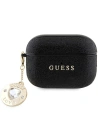 Etui Guess GUAP2PGEHCDK kryt pro AirPods Pro 2 Fixed Glitter Heart Diamond Charm černý/black