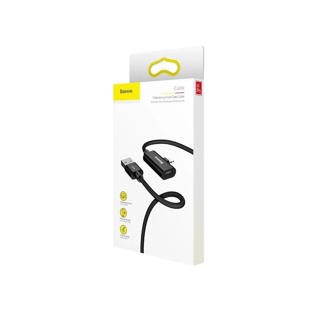 Wholesale Baseus Lightning Split Cable 2A 1m Black - BSU241BLK - {ean13} - Hurt