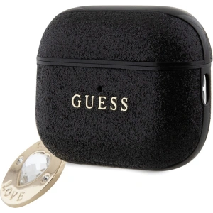 Etui Guess GUAP2PGEHCDK AirPods Pro 2 cover Fixed Glitter Heart Diamond Charm czarny/black