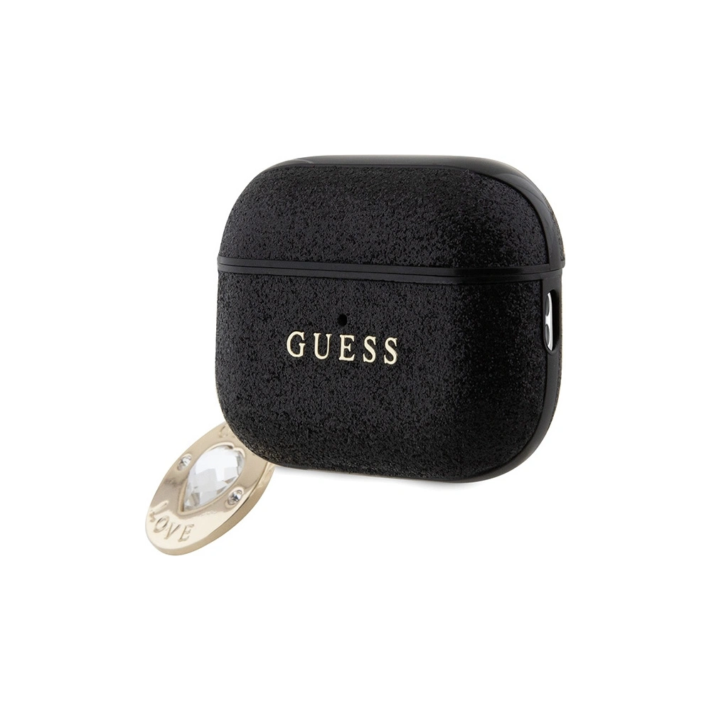 Hurtownia GSM - Etui Guess GUAP2PGEHCDK kryt pro AirPods Pro 2 Fixed Glitter Heart Diamond Charm černý/black - GUE2776 - {ean13} - Hurt