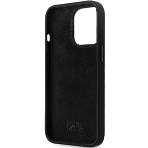 Etui Karl Lagerfeld KLHCP13XSMHKNPK iPhone 13 Pro Max Silicone Ikonik Metal Pin czarny/black