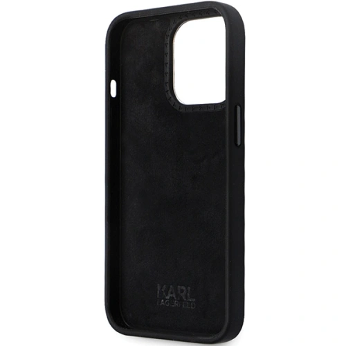 Etui Karl Lagerfeld KLHCP13XSMHKNPK iPhone 13 Pro Max Silicone Ikonik Metal Pin czarny/black
