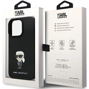 Etui Karl Lagerfeld KLHCP13XSMHKNPK iPhone 13 Pro Max Silicone Ikonik Metal Pin czarny/black