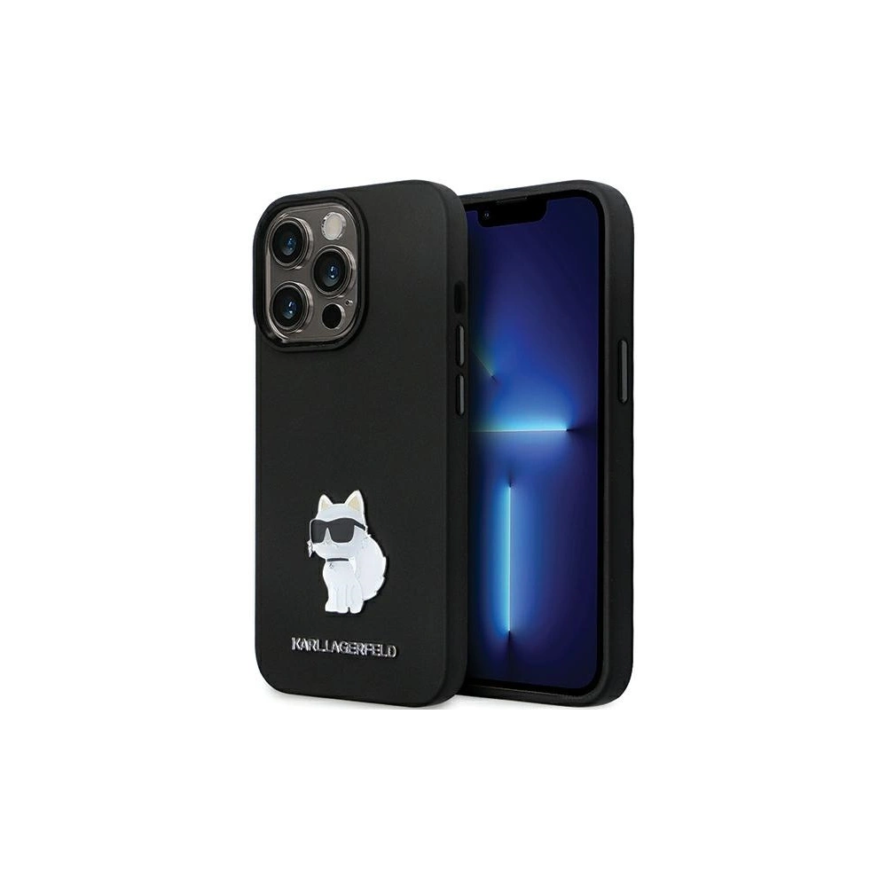 Hurtownia GSM - Etui Karl Lagerfeld KLHCP14LSMHCNPK iPhone 14 Pro hardcase Silicone C Metal Pin negru/black - KLD1640 - {ean13} - Hurt