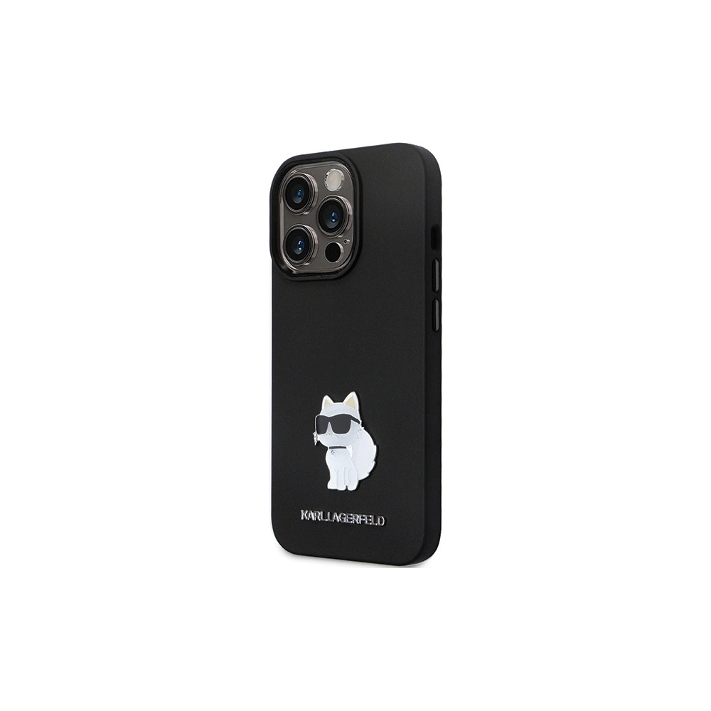 Wholesale Karl Lagerfeld KLHCP14XSMHCNPK iPhone 14 Pro Max hardcase Silicone C Metal Pin black - KLD1642 - {ean13} - Hurt