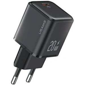 Wholesale USAMS CC183TC01 wall charger 1xUSB-C 20W PD Fast Charging X-ron Series black - USA996 - {ean13} - Hurt