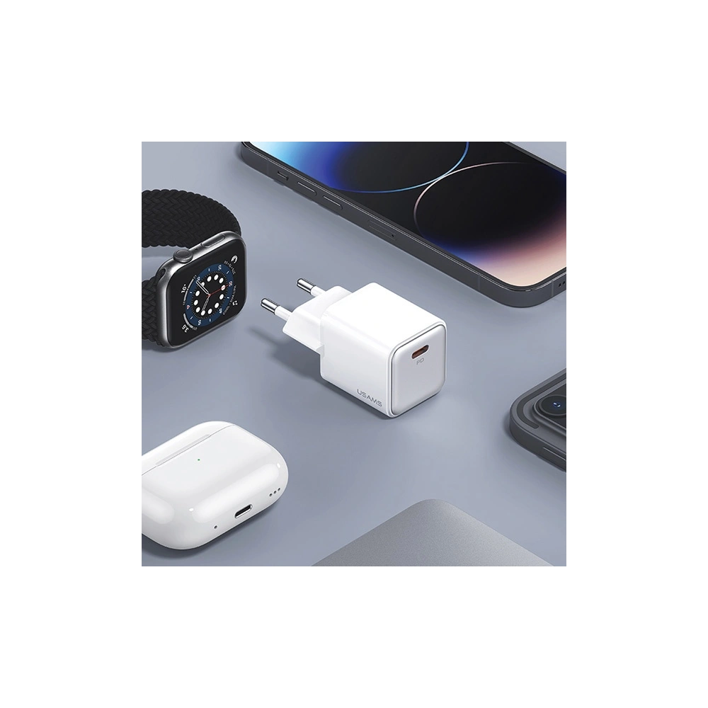 Hurtownia GSM - USAMS CC183TC03 hálózati töltő 1xUSB-C 20W PD Gyors Töltés X-ron Sorozat lila/purple - USA997 - {ean13} - Hurt