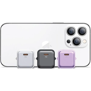 Hurtownia GSM - Síťová nabíječka USAMS CC183TC03 1xUSB-C 20W PD Rychlé nabíjení X-ron Series purpurová/purple - USA997 - {ean13} - Hurt