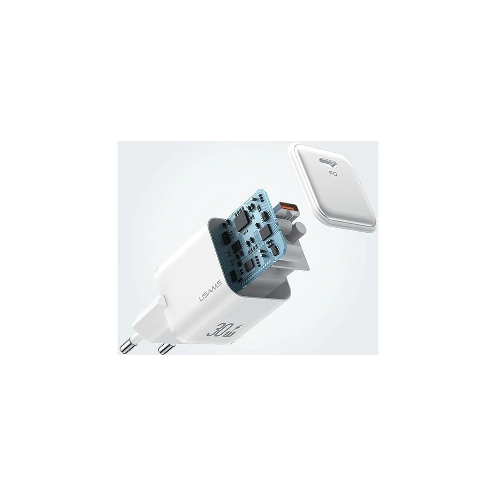 Hurtownia GSM - USAMS CC186TC02 Netzladegerät 1xUSB-C 30W PD Schnellladung X-ron Serie weiß/white - USA998 - {ean13} - Hurt