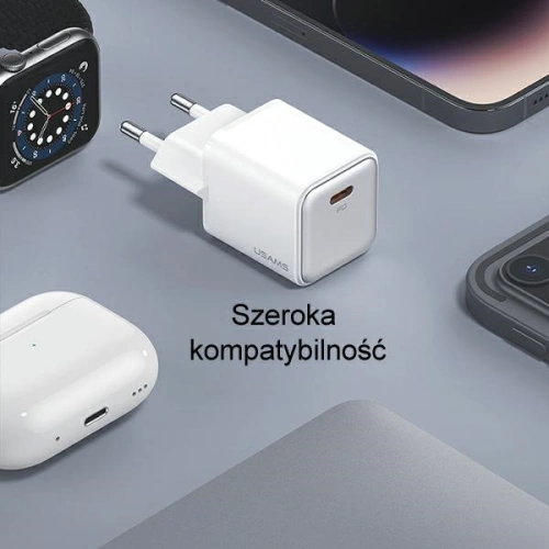 Ładowarka sieciowa USAMS CC186TC03 1xUSB-C 30W PD Fast Charging X-ron Series purpurowy/purple
