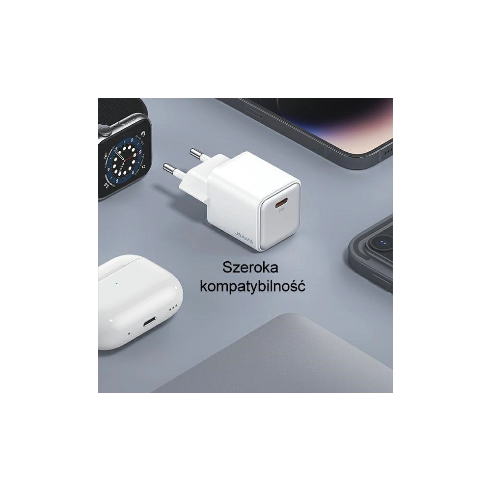 Hurtownia GSM - USAMS CC186TC03 hálózati töltő 1xUSB-C 30W PD Gyors Töltés X-ron Sorozat lila/purple - USA1000 - {ean13} - Hurt