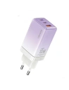 USAMS CC180TC03 Netzladegerät 2xUSB-C+1xUSB-A 65W GaN PD+QC Schnellladung lila/Gradient Lila Sandru Serie