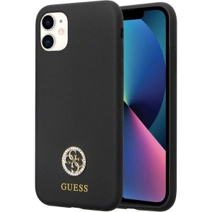 Hurtownia GSM - Etui Guess GUHCN614DGPK Apple iPhone 11/XR hardcase Silicon Logo Strass 4G negru/black - GUE2780 - {ean13} - Hurt