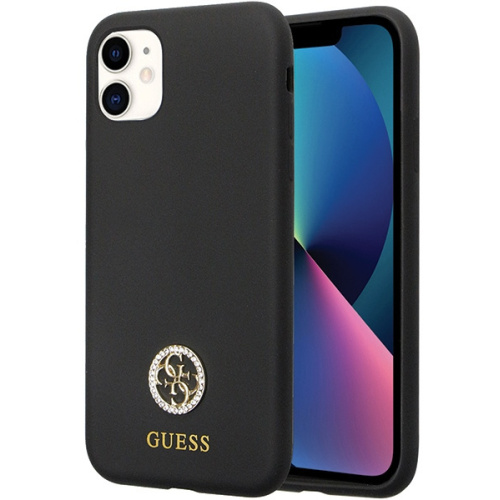 Guess Distributor - 3666339148386 - GUE2780 - Guess GUHCN614DGPK Apple iPhone 11/XR hardcase Silicone Logo Strass 4G black - B2B homescreen