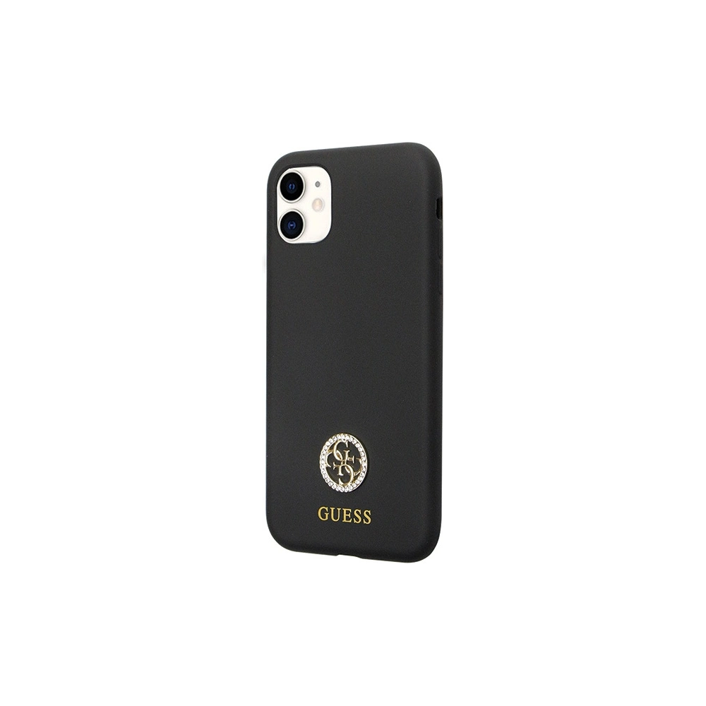 Hurtownia GSM - Etui Guess GUHCN614DGPK Apple iPhone 11/XR kemény tok Szilikon Logo Strass 4G fekete/black - GUE2780 - {ean13} - Hurt
