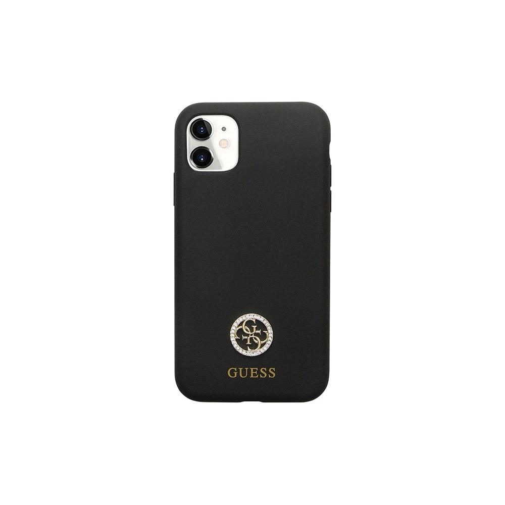 Hurtownia GSM - Etui Guess GUHCN614DGPK Apple iPhone 11/XR hardcase Silicon Logo Strass 4G negru/black - GUE2780 - {ean13} - Hurt