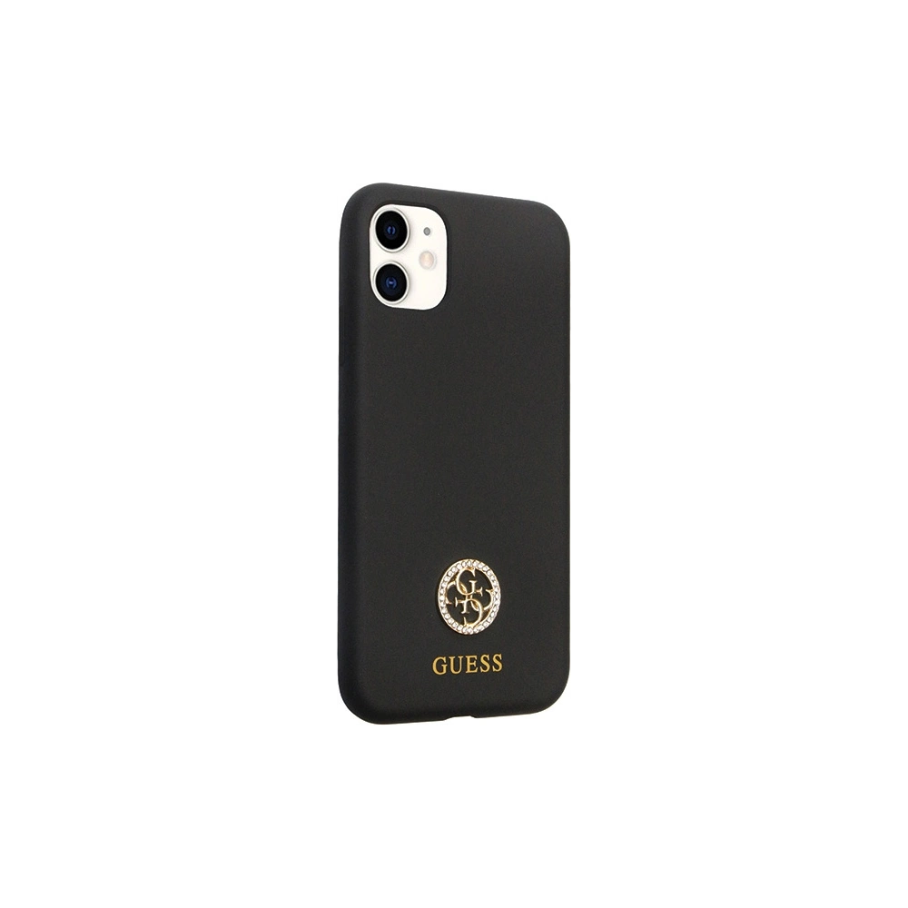 Hurtownia GSM - Etui Guess GUHCN614DGPK Apple iPhone 11/XR hardcase Silicon Logo Strass 4G negru/black - GUE2780 - {ean13} - Hurt