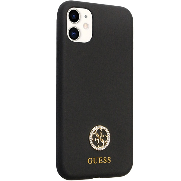 Kryt Guess GUHCN614DGPK Apple iPhone 11/XR hardcase Silicone Logo Strass 4G black