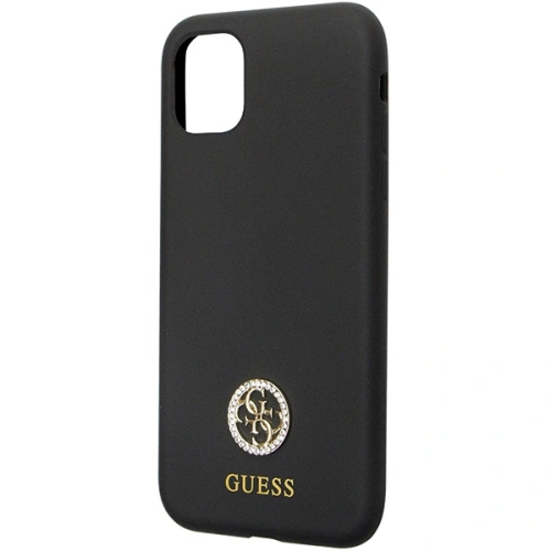 Etui Guess GUHCN614DGPK Apple iPhone 11/XR hardcase Silicone Logo Strass 4G czarny/black