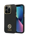 Etui Guess GUHCP14LM4DGPK Apple iPhone 14 Pro hardcase Silicon Logo Strass 4G negru/black