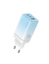 Wholesale USAMS CC180TC04 wall charger 2xUSB-C+1xUSB-A 65W GaN PD+QC Fast Charging Sandru Series gradient blue (US-CC180) - USA1005 - {ean13} - Hurt