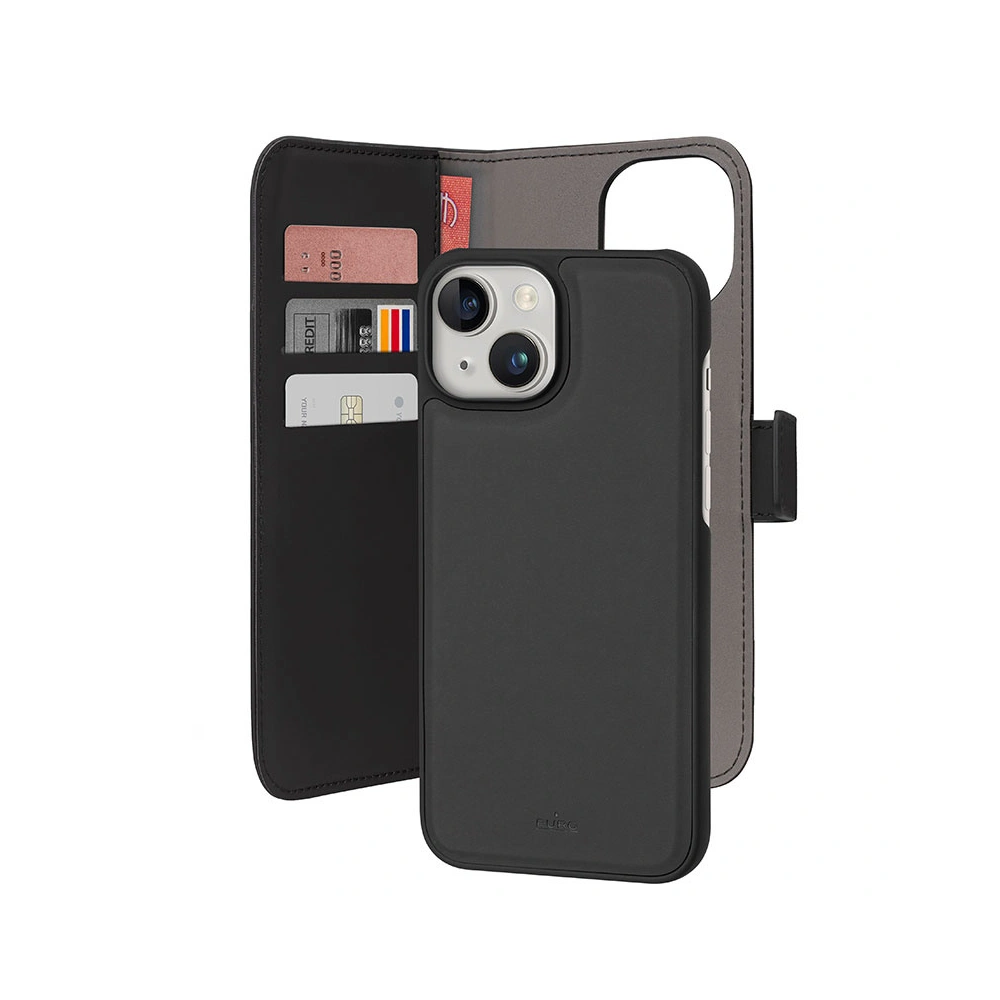 Hurtownia GSM - Case PURO Wallet Detachable 2w1 Apple iPhone 15 (schwarz) - PUR732 - {ean13} - Hurt