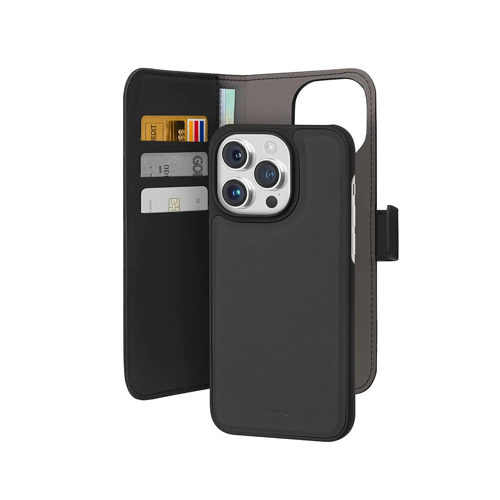 Wholesale PURO Wallet Detachable 2w1 Apple iPhone 15 Pro (black) - PUR734 - {ean13} - Hurt