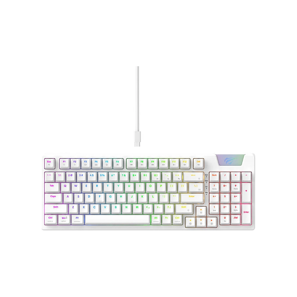 Hurtownia GSM - Herní mechanická klávesnice Havit KB885L RGB bílá - HVT218 - {ean13} - Hurt