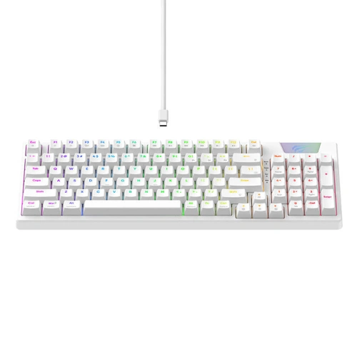 Klawiatura mechaniczna gamingowa Havit KB885L RGB biała