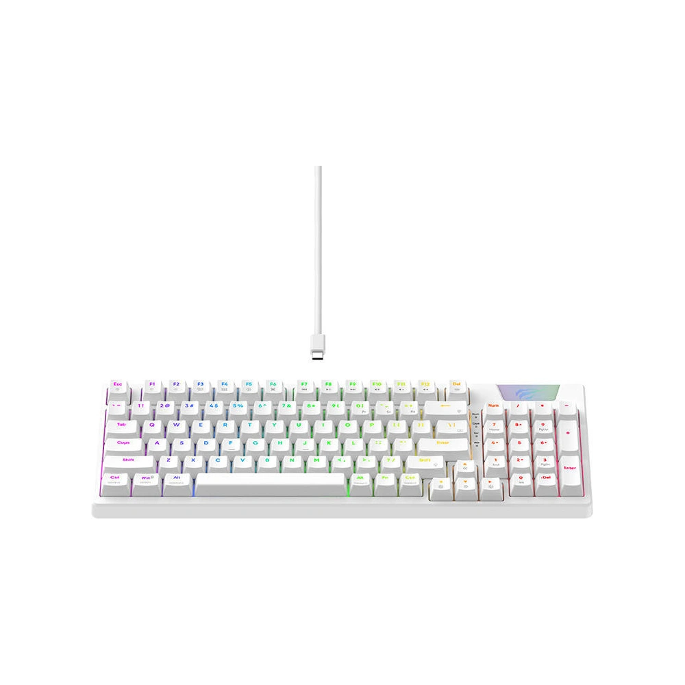 Hurtownia GSM - Herní mechanická klávesnice Havit KB885L RGB bílá - HVT218 - {ean13} - Hurt