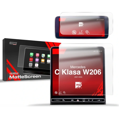 Folia matowa GrizzGlass CarDisplay Protection do Mercedes C Klasa W206 2021-2025 [2w1]
