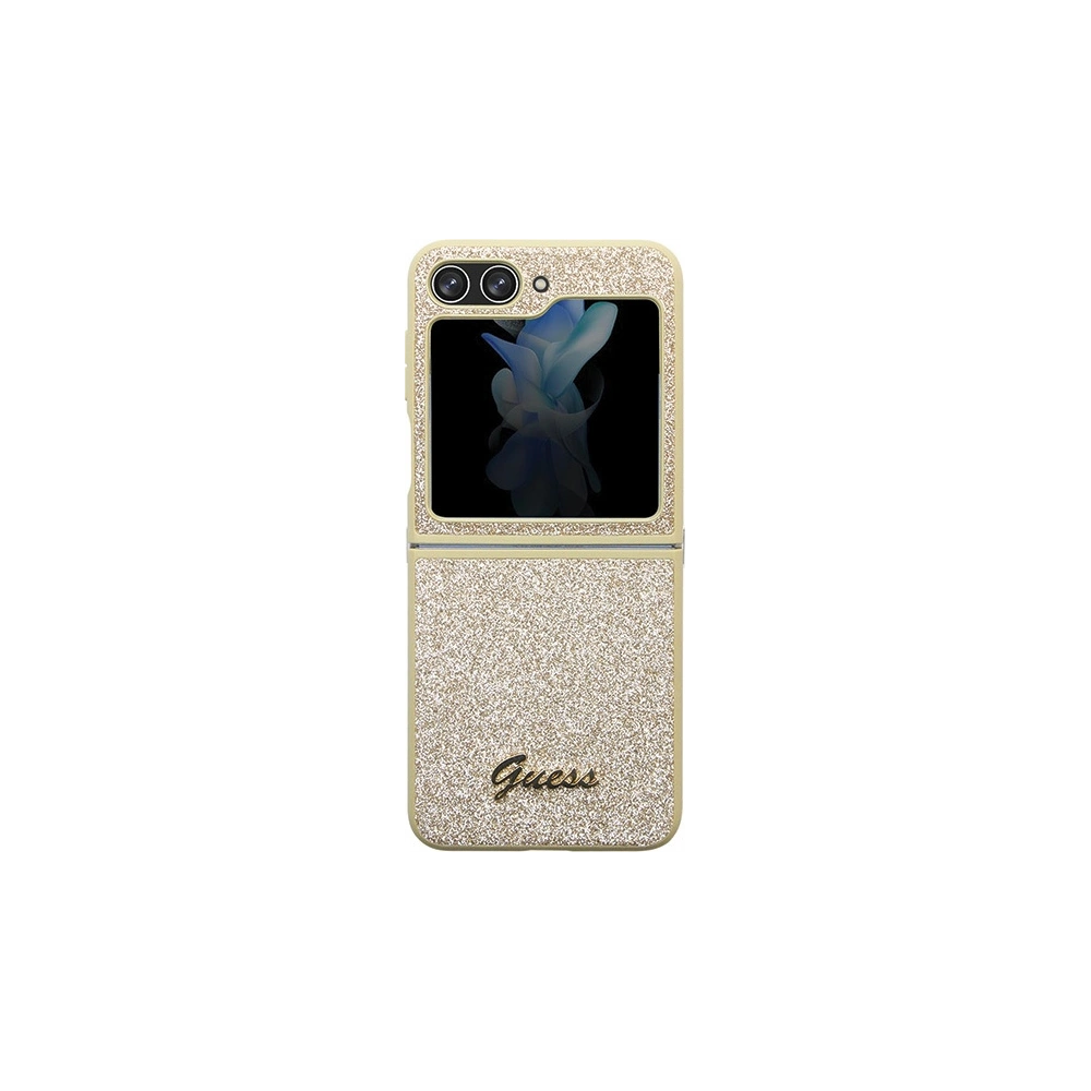 Hurtownia GSM - Etui Guess GUHCZF5HGGSHD Samsung Galaxy Z Flip 5 hardcase Glitter Script zlatý/gold - GUE2785 - {ean13} - Hurt