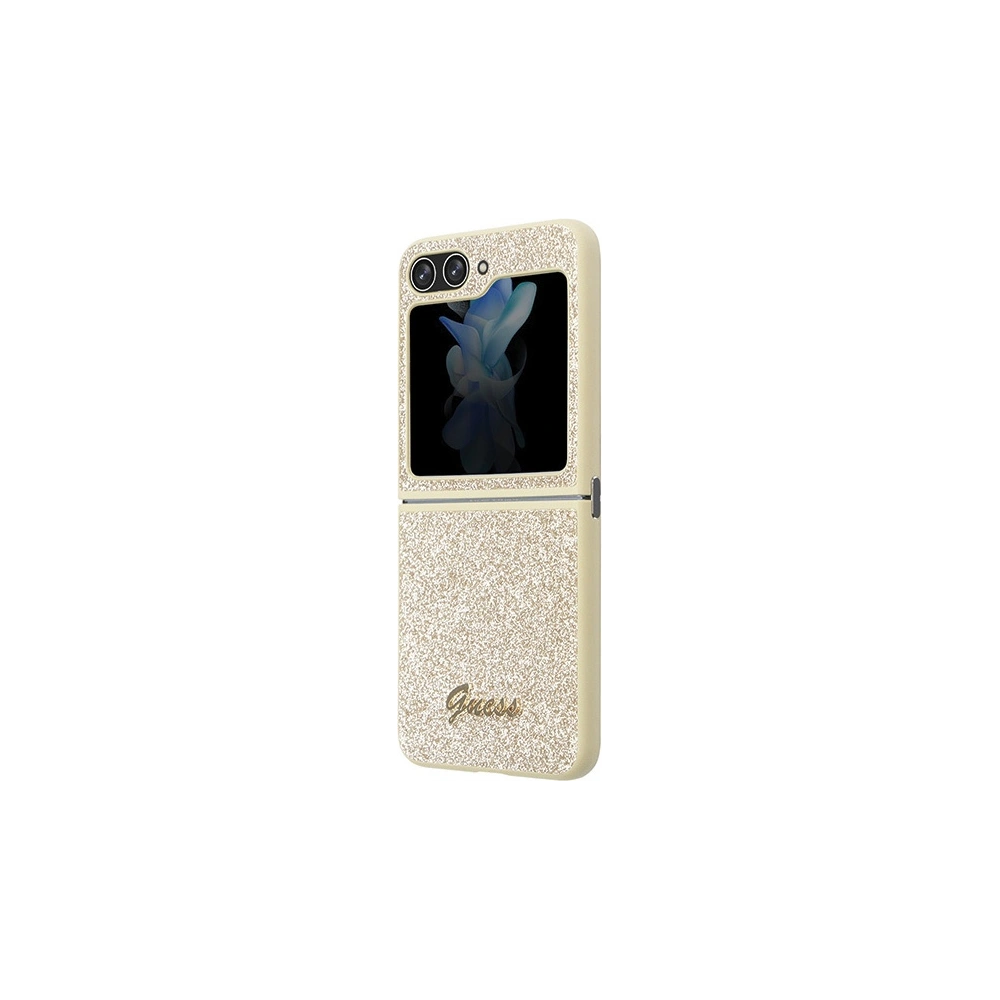 Hurtownia GSM - Etui Guess GUHCZF5HGGSHD Samsung Galaxy Z Flip 5 hardcase Glitter Script zlatý/gold - GUE2785 - {ean13} - Hurt