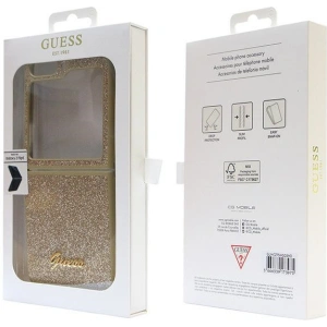 Hurtownia GSM - Case Guess GUHCZF5HGGSHD Samsung Galaxy Z Flip 5 Hardcase Glitter Script gold - GUE2785 - {ean13} - Hurt