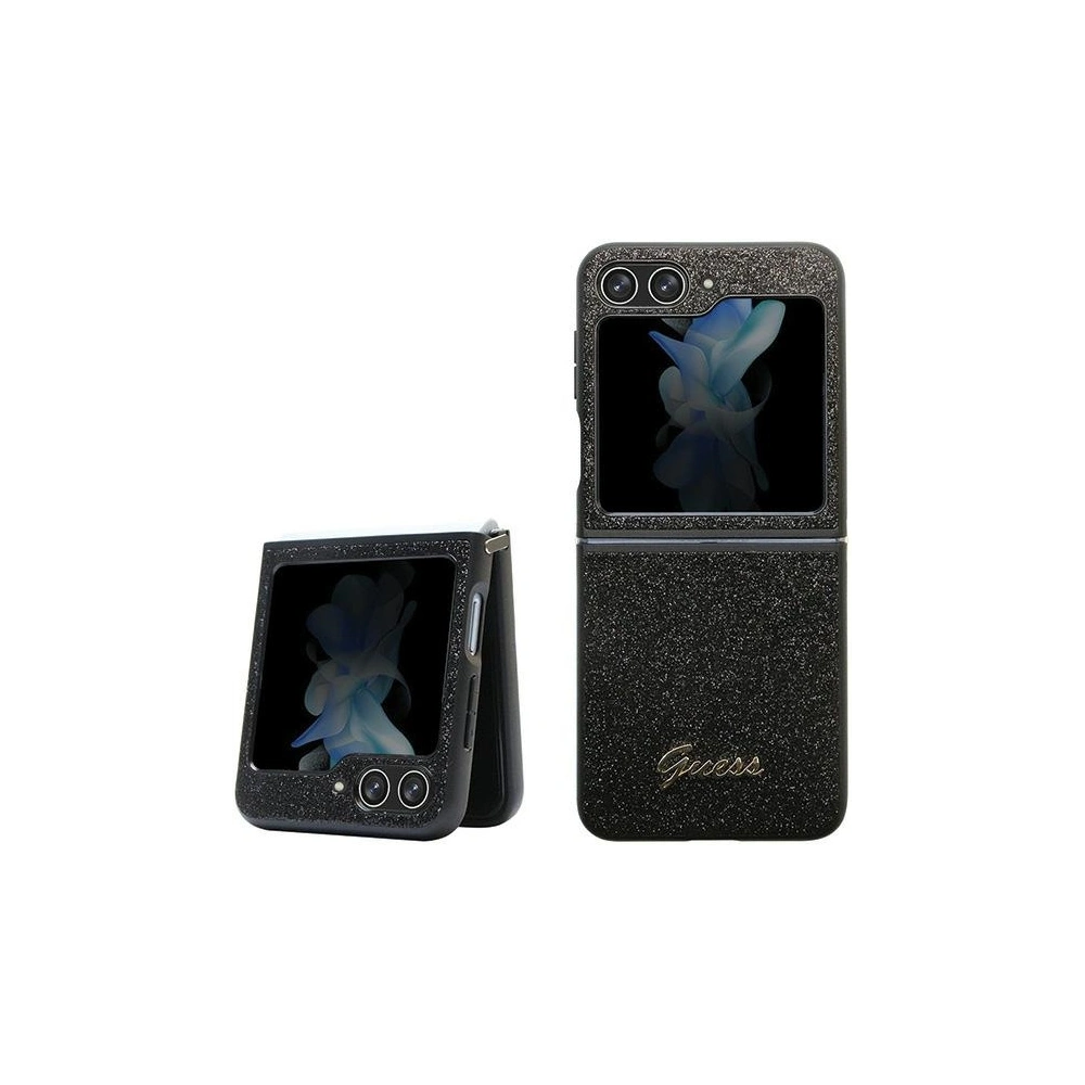 Hurtownia GSM - Etui Guess GUHCZF5HGGSHK Samsung Galaxy Z Flip 5 hardcase Glitter Script černý/black - GUE2786 - {ean13} - Hurt
