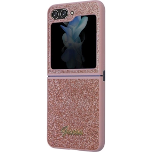 Hurtownia GSM - Etui Guess GUHCZF5HGGSHP Samsung Galaxy Z Flip 5 kemény tok Glitter Script rózsaszín/pink - GUE2787 - {ean13} - Hurt