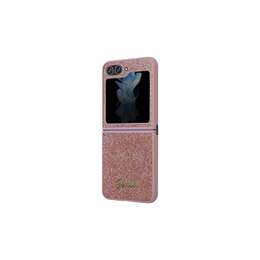 Hurtownia GSM - Etui Guess GUHCZF5HGGSHP Samsung Galaxy Z Flip 5 hardcase Glitter Script růžový/pink - GUE2787 - {ean13} - Hurt