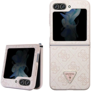 Hurtownia GSM - Case Guess GUHCZF5P4TDPP Samsung Galaxy Z Flip 5 Hardcase Leder 4G Triangle Strass rosa/pink - GUE2789 - {ean13} - Hurt