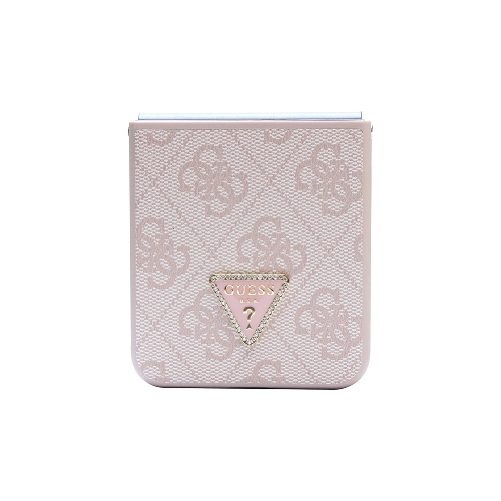 Hurtownia GSM - Case Guess GUHCZF5P4TDPP Samsung Galaxy Z Flip 5 Hardcase Leder 4G Triangle Strass rosa/pink - GUE2789 - {ean13} - Hurt