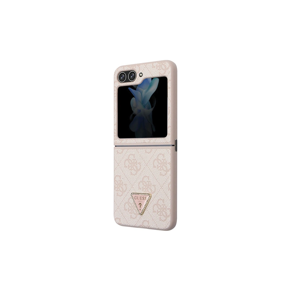 Hurtownia GSM - Case Guess GUHCZF5P4TDPP Samsung Galaxy Z Flip 5 Hardcase Leder 4G Triangle Strass rosa/pink - GUE2789 - {ean13} - Hurt
